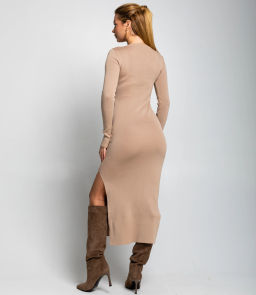Платье #КТ02179, бежевый - Dommod фото 4