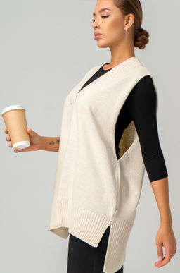 Женский вязаный жилет оверсайз Happyfox - Happy fox фото 8