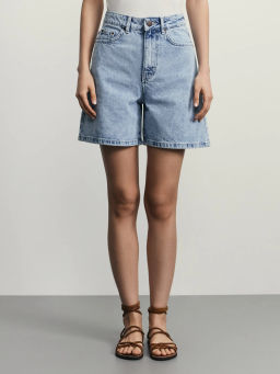 Джинсовые шорты А-силуэта / Zarina  фото 3