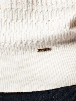 VILATTE / Джемпер фактурной вязки из вискозы  фото 3