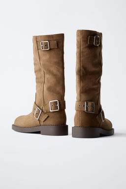 BUCKLED KNEE-HIGH BOOTS - Zara фото 5