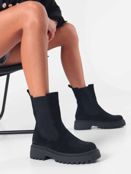 Ботинки EDART 334.asteria.bl черный замш/шерсть - Ed'art фото 3