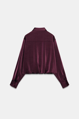 SATIN BALLOON SHIRT - Zara фото 17