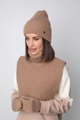 VERY NEAT _ ЕВ 28001/23ш/песочный шарф-манишка жен  фото 3
