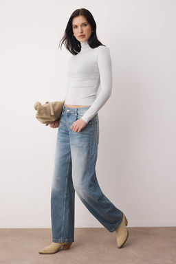 Siyah Transparan Dik Yaka Esnek Normal Boy Orme Bluz TWOAW26BZ00266 - Trendyolmilla фото 14