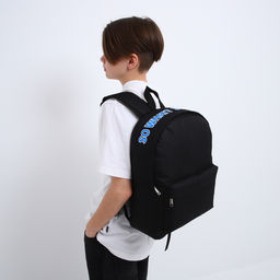 Рюкзак текстильный с печатью на верхней части SO WHAT, 38х29х11 см, черный - Nazamok фото 11