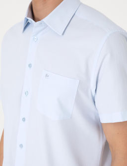 A__k Mavi Regular Fit K_sa Kollu G_mlek