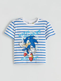 Sonic Bask?l? Erkek ?ocuk ?ortlu Pijama Tak?m?