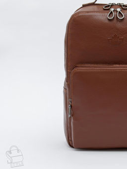 Рюкзак мужской кожаный 3921Z brown Zinimsk