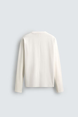 MEDIUM WEIGHT ORIGINS LONG SLEEVE T-SHIRT - Zara фото 8