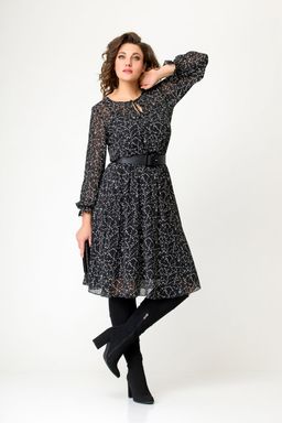 Платье Swallow 650 черно-белая роза фото 3