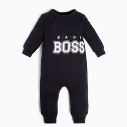 Комбинезон детский Крошка Я Little Boss, рост 62-68 см, цвет чёрный