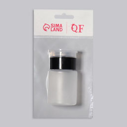 Цена за 2 шт. Флакон с помпой, 75 мл, чёрный, прозрачный