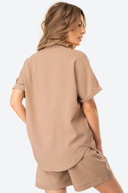 Женский льняной костюм-двойка Happy Fox  фото 5