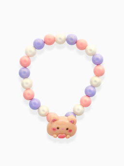 Цена за 3 шт. Браслет детский Выбражулька «Медведь», d=6 см жемчуг, разноцветный