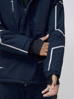 Горнолыжный костюм мужской зимний темно-синего цвета 390TS - Leifensh фото 16