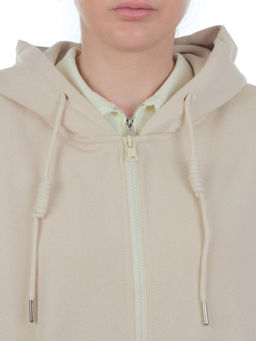 3265 BEIGE Худи на молнии женское (95% хлопок, 5% эластан) - Fashion фото 5