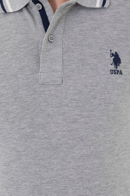 Мужская серая меланжевая базовая футболка - U.s. polo assn фото 14