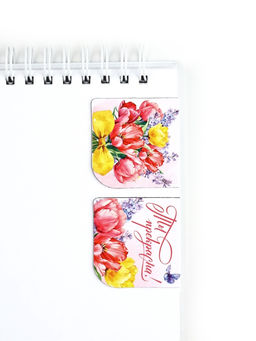 Цена за 2 шт. Подарочный набор 8 марта! Ты прекрасна!, блокнот А6, 32 листа, наклейки, магнитные закладки