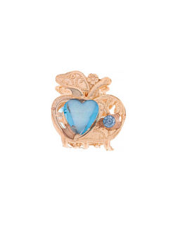 Цена за 12 шт. Крабик для волос «Арфея», яблочко, 2.3 см, золото МИКС