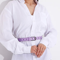Ремень женский, ширина 2,2 см, пряжка металл, цвет сиреневый - Simaland фото 3