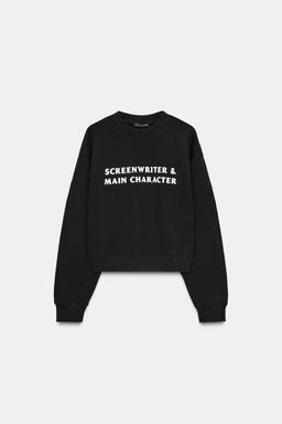 SWEATSHIRT WITH CONTRAST SLOGAN - Zara фото 6