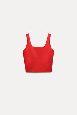 PLAIN KNIT CROP TOP - Zara фото 9