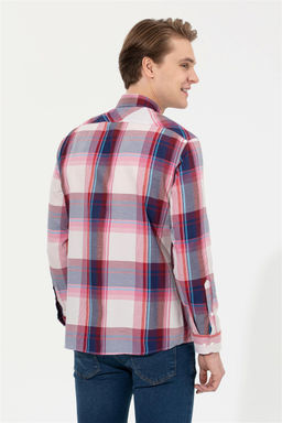 Мужская красная рубашка в шотландскую клетку Неожиданная скидка в корзине