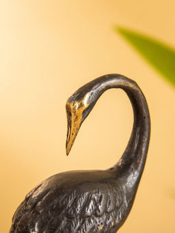 Сувенир «Журавль», 5×3×10 см, бронза