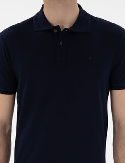 Lacivert Slim Fit K_vr_lmaz Polo Yaka Basic Ti__rt - Pierre cardin фото 13