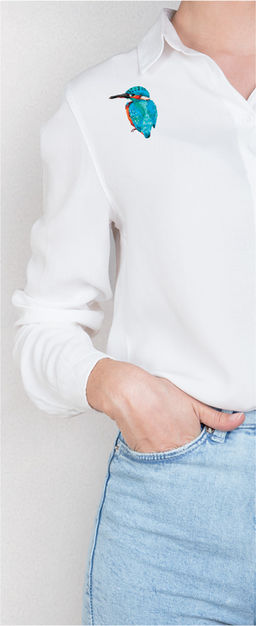 Набор для вышивания PANNA Живая картина JK-2197 Голубой зимородок 5.5 х 6.5 см