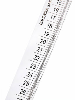 Цена за 10 шт. Линейка закройщика, 30 см, белая