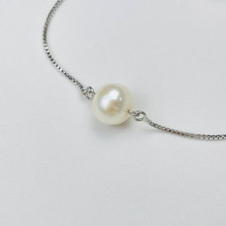 Браслет регулируемый на цепочке с Жемчугом - Радуга самоцветов фото 3