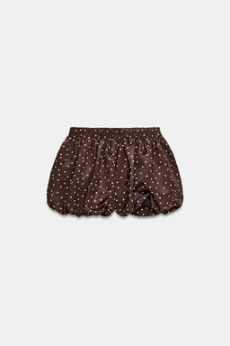 FALDA PANTAL?N GLOBO LUNARES / Marr?n - Zara фото 8