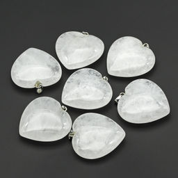 Кулон из горного хрусталя "Сердце" 40*40мм