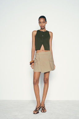 PLAIN KNIT CROP TOP - Zara фото 11