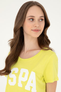 Женская базовая футболка фисташкового цвета Неожиданная скидка в корзине - U.s. polo assn фото 2