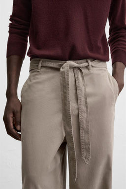 TEXTURED TROUSERS WITH BELT - Zara фото 23
