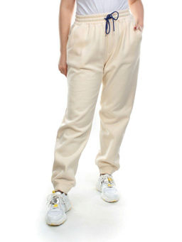 M073 BEIGE Брюки спортивные женские на флисе (85% хлопок, 10% полиэстер, 5% спандекс) 7986 - Fashion фото 7