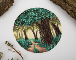 Набор для вышивания PANNA PS-7341 Солнечный лес 17.5 х 17.5 см