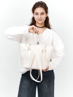 LACCOMA сумка Y2077-2-молочный натуральная кожа полиэстер