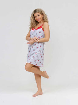 Ночная сорочка женская, цвет белый красный черный