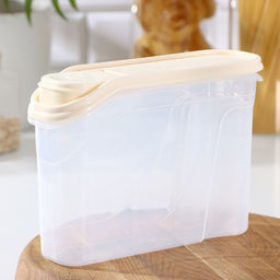 Ёмкость для хранения сыпучих продуктов phibo, 1.5 л, пластик, прозрачная, крышка МИКС