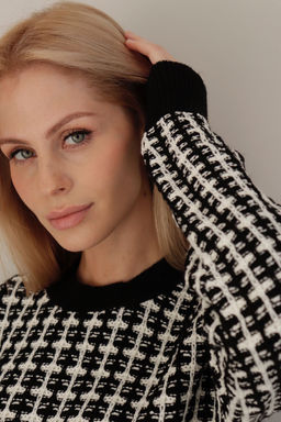 10398 Джемпер чёрно-белый - Martichelli фото 9