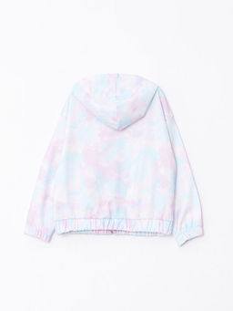 Kap??onlu Batik Desenli Uzun Kollu K?z ?ocuk Fermuarl? Sweatshirt - Waikiki фото 2