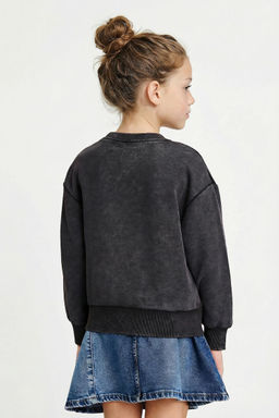 Hello Kitty Overshirt Fit Bisiklet Yaka Sweatshirt K_z _ocuk - Defacto фото 3