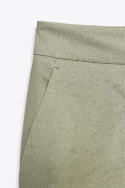 STRAIGHT-LEG LINEN BLEND TROUSERS - Zara фото 7