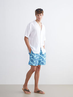 K?sa Boy Desenli Erkek Deniz ?ortu