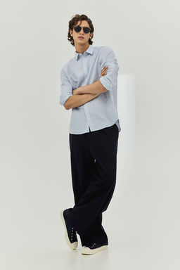 Camisa en mezcla de lino Regular Fit - H&m фото 3