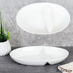 Соусник 2 секции 20,5х12 см / VFR-14 /уп 34/